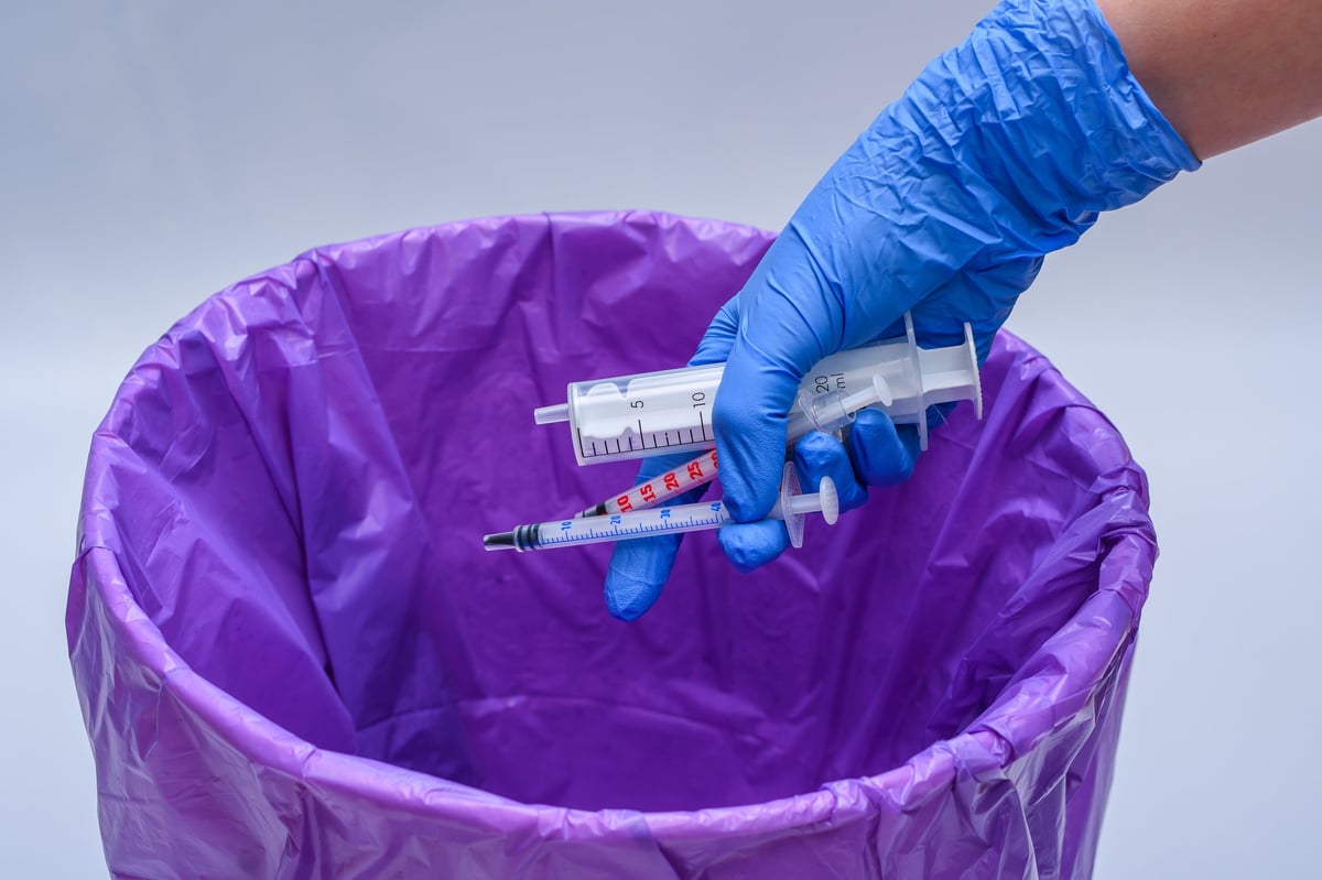 Safe disposal of contaminated waste material