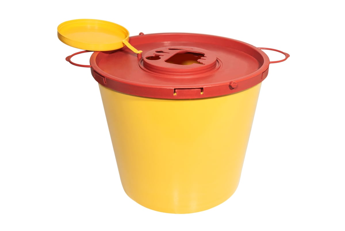 Safety container for proper hazardous waste disposal